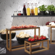 Suport de bufet Madeira din lemn pentru tăvi GN 1/2, Fine Dine 