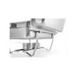 Chafing dish inox GN1/1, contine 2 suporturi combustibil si o tava GN 1/1 65mm, HENDI Smart