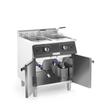 Friteuza electrica dubla cu spatiu de depozitare,2x24L,24kw, 400V, 700x700x(H)850+90 mm