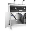 Friteuza electrica dubla cu spatiu de depozitare,2x24L,24kw, 400V, 700x700x(H)850+90 mm