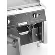 Grill electric mixt cu spatiu de depozitare, 1/3 striat, 2/3 neted, 9kw, 400V, 700x700x(H)850+90 mm
