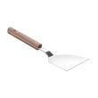 Spatula Teppanyaki din otel inoxidabil , 10,5 cm, maner din lemn de nuc