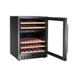 Racitor de vin, 2 zone, 44 sticle, Arktic, negru, 570x595x(H)820mm