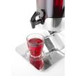 Dispenser profesional pentru suc 5 litri, sistem racire cu cuburi gheata, corp inox, cuva policarbonat, robinet anti-picurare, Hendi, 28x22x(H)51 cm