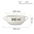 Bol supă Fine Dine, Crema, 300 ml