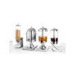 Dispenser profesional pentru suc 5 litri, sistem racire cu cuburi gheata, corp inox, cuva policarbonat, robinet anti-picurare, Hendi, 28x22x(H)51 cm