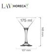 Pahar de martini Sofia 175 ml, LAV
