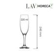 Pahar de sampanie Aspen 220 ml, LAV
