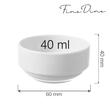 Bol stocabil Fine Dine, Bianco 40 ml