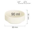 Bol Fine Dine, Crema 90 ml, 80 mm