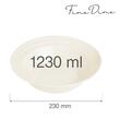 Bol Fine Dine,  Crema 1230 ml, 230 mm