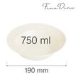 Bol Fine Dine, Crema 750 ml, 190 mm