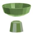 Bază pentru fructieră Metropolis, verde, 110x(h)82mm Fine Dine 