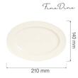 Platou oval Fine Dine, Crema 210x140 mm