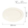 Platou oval, Fine Dine,  Crema 290x200 mm