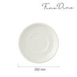 Farfurie pentru sosiera dressing, Fine Dine,  Crema 200 mm