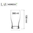 Pahar de bere Bristol, 380 ml, LAV