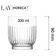 Pahar Tokyo  330 ml,  LAV 