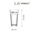 Pahar inalt Amsterdam 360 ml, LAV 
