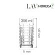 Pahar înalt Glasgow 356 ml, LAV
