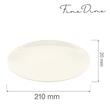 Farfurie intinsa Fine Dine, Crema 210 mm