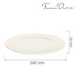 Farfurie Fine Dine, Crema 240 mm