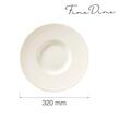 Farfurie prezentare Fine Dine, Crema 318 mm