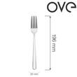 Furculiță de masă Adria, OVE, 196 mm