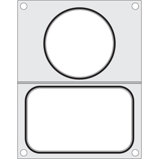 Matrita sigilare pentru un recipient cu un compartiment 178x113 mm + pentru un recipient de supa ø115 mm