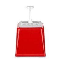 Dispenser de sos cu pompa,Hendi 2.5 L, rosu, 230x210x(H)250 mm