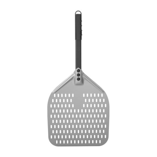 Paleta de pizza patrata perforata cu maner scurt, 305x660 mm