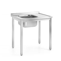 Spalator cu o cuva stanga din inox Hendi, dimensiuni 1000x600x(H)850 mm