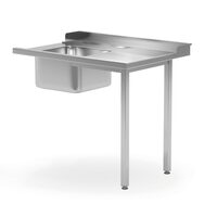 Masa prespalare cu o cuva pe stanga, pentru masina de spalat 1200x600x(H)850 mm, atasare pe partea dreapta