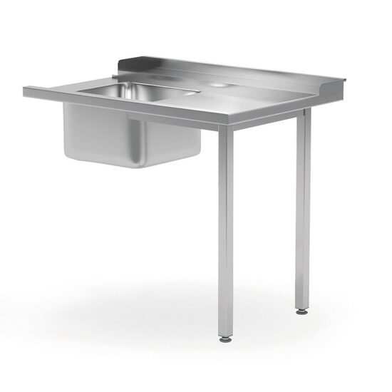 Masa prespalare cu o cuva pe stanga, pentru masina de spalat 1200x600x(H)850 mm, atasare pe partea dreapta