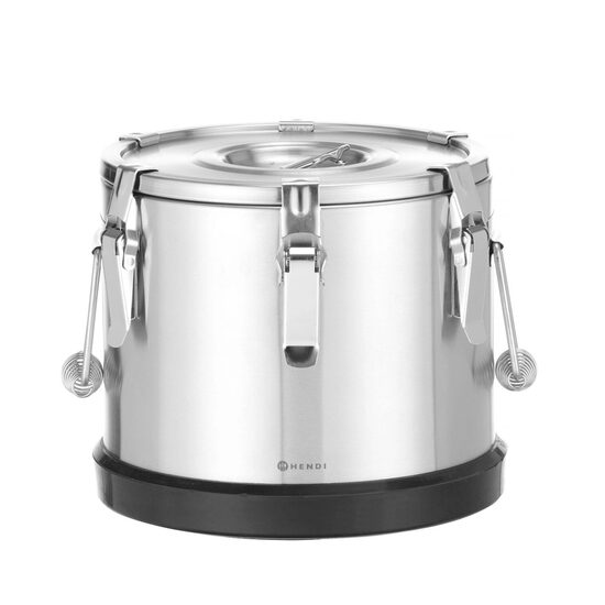 Container pentru transport alimentar,Hendi , izolat din inox, Kitchen Line,, 10L, Argintiu, ø300x(H)270mm