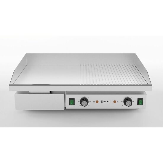 Gratar neted si striat, HENDI, 400V/4400W, 720x460x(h)241