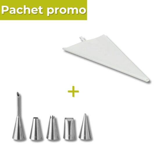 Pachet Pos ornare 35cm set 2 buc + Set 5 varfuri decorare inox