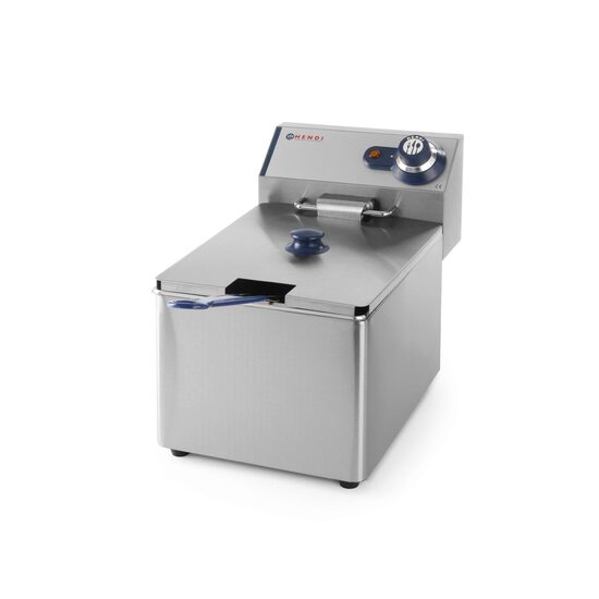 VANDUT Second Hand - Friteuza electrica profesionala 4 litri, Hendi Blue Line, corp inox, termostat reglabil 0-190 gr C, 3000W, 217x400x(H)290 mm,