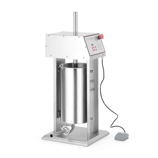Aparat electric de umplut carnati Hendi, 15 l, otel inoxidabil, 230V/60W, 450x350x(H)750 mm