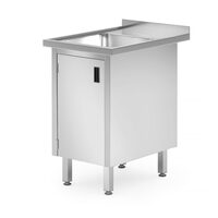 Spalator cu dulap cu usa rabatanta - sudata,  HENDI, Profi Line, 500x700x(H)850m