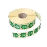 Etichete zilnice de siguranță alimentară de unică folosință, HENDI, 2000 buc. rola, ø19xmm