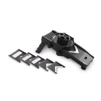 Razatoare mandolina multifunctionala legume fructe, include 5 lame inox in V, grosime taiere reglabila 1-9 mm, Hendi