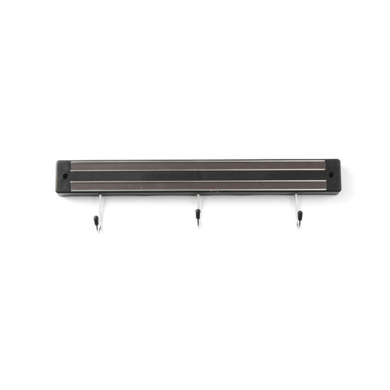Suport magnetic pentru cutite, 45 cm, cu 5 carlige agatare, Hendi