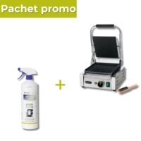 Pachet Contact grill striat 1800W + Detergent profesional grill