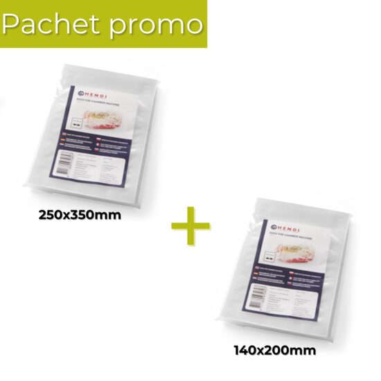 Pachet Set 100 pungi vacuum 250x350mm + 100 buc 140x200mm