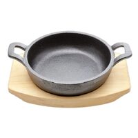 Tigaie fonta cu suport lemn, Cosy & Trendy by Hendi diametru 12 cm