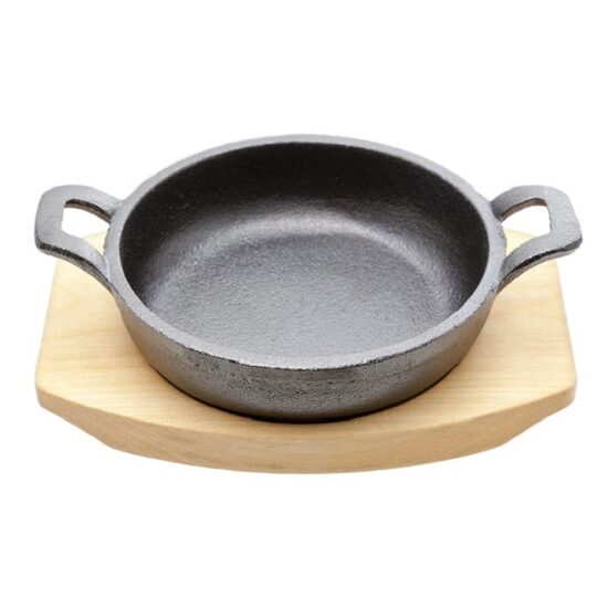 Tigaie fonta cu suport lemn, Cosy & Trendy by Hendi diametru 12 cm