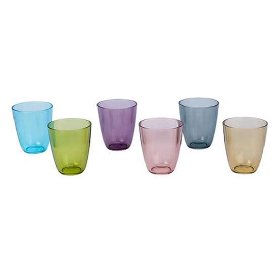 Set 6 pahare multicolore, Cosy & Trendy by Hendi, 310 ml