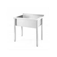 Chiuveta profesionala de bucatarie cu suport inclus, Revolution By Hendi, Inox, 1000x600x (H) 850 mm