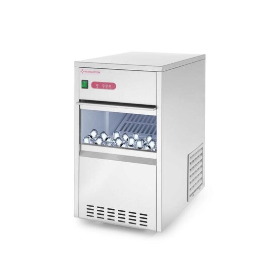 Masina profesionala cuburi de gheata, 20kg/zi, 1000 cuburi stocare 5 kg, 180 W, Revolution by Hendi, 330x510x (H) 598 mm